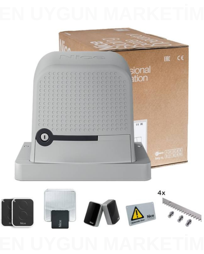 Nice Robo 600 Otomatik Yana Kayar Bahçe Garaj Kapısı Motoru (Kit Paket)